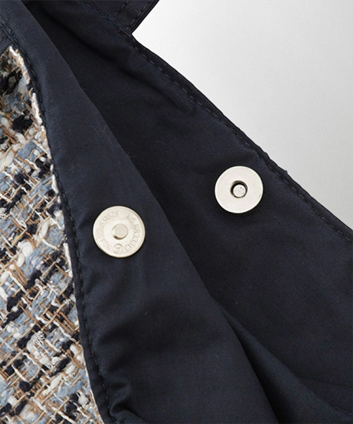 レディース バッグ 無地 ツイード 異素材 オケージョン 春 夏 秋 冬 サブバッグ ネイビー ブラック フリー