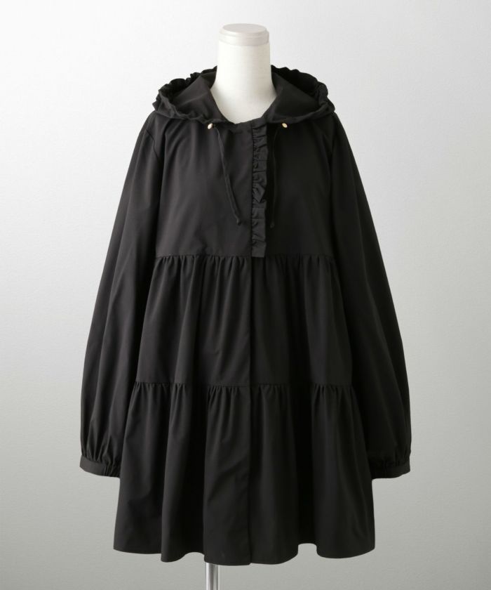 2way ティアード デザイン ライトアウター コート ネイビー/ベージュ/ブラック/M