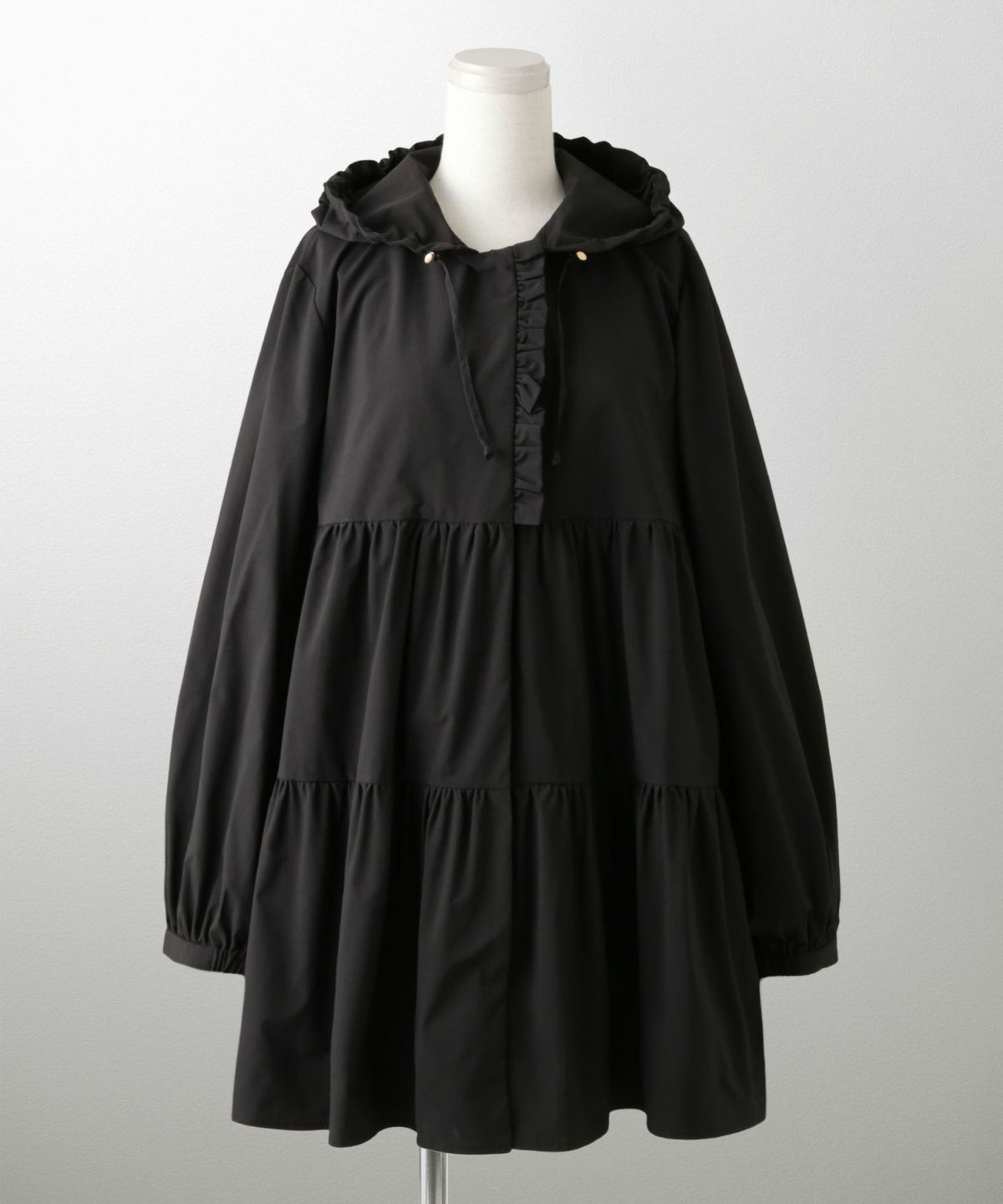 2way ティアード デザイン ライトアウター コート ネイビー/ベージュ/ブラック/M