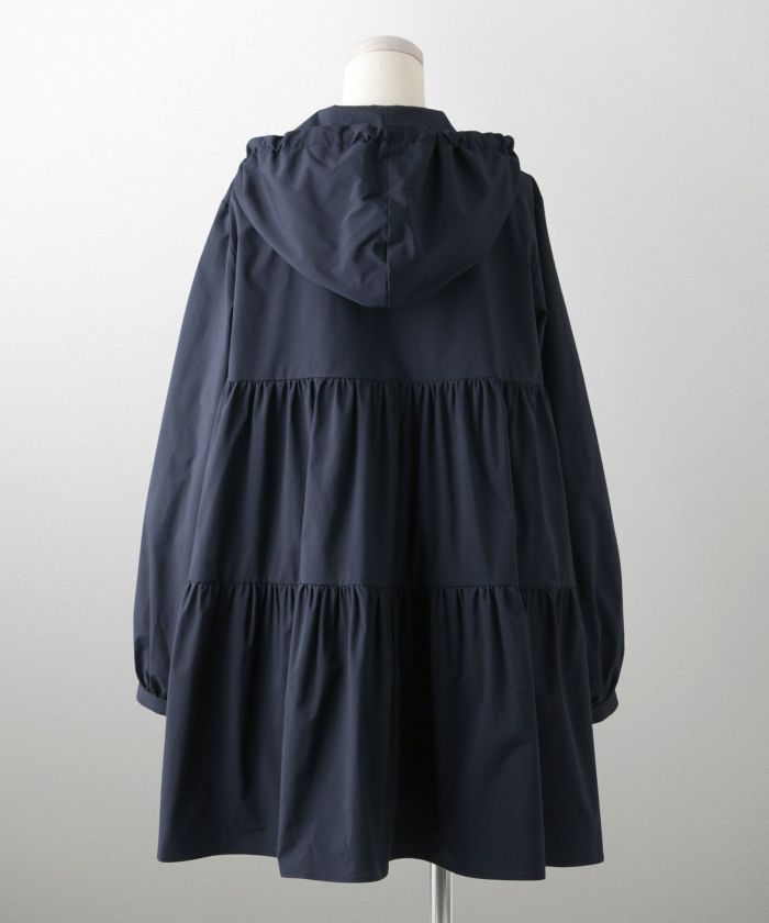 2way ティアード デザイン ライトアウター コート ネイビー/ベージュ/ブラック/M