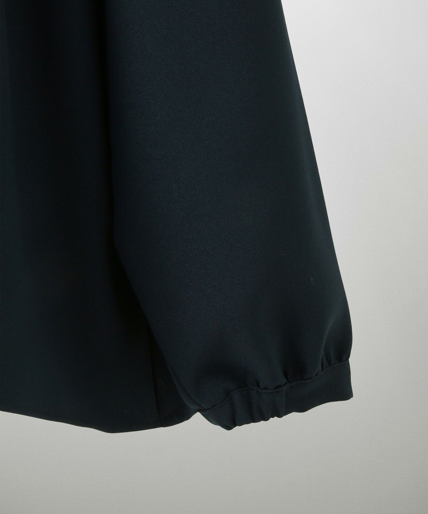 レース 襟付き ブラウス レディース レース襟 長袖 フレア ペプラム チュニック きれいめ 洗える ホワイト/ネイビー/ブラック/M