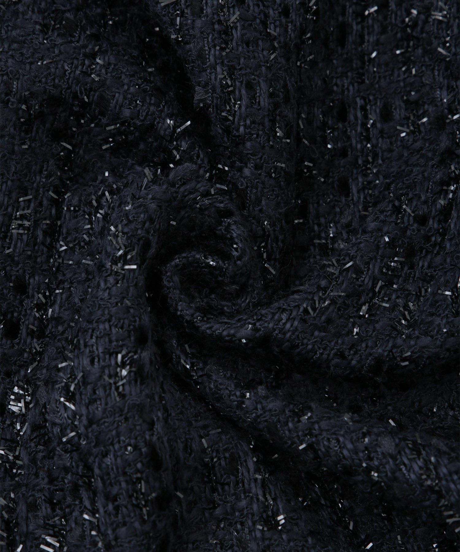 襟付き ツイード ペプラムトップス 丸襟 ツイード ラメ オフィス 学校行事 きれいめ 半袖 ホワイト/ネイビー/M