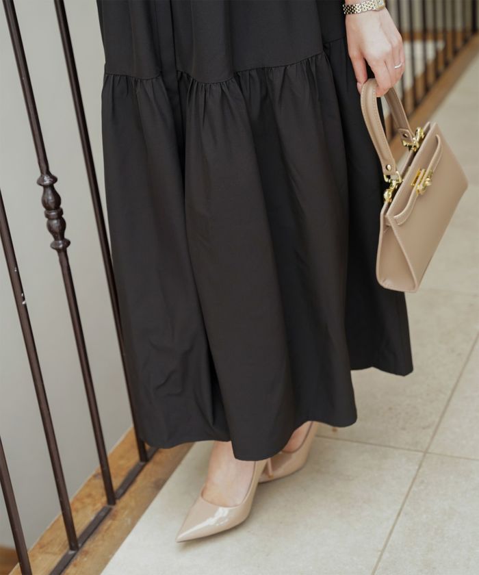 即納クーポン対象 ティアード ワンピース HUIT 全2色｜hit331-0284【1