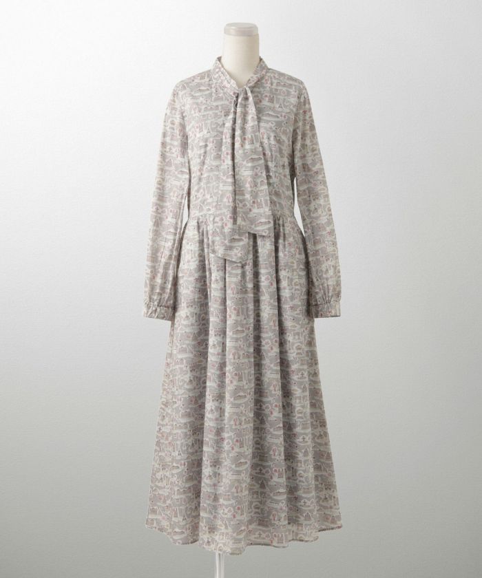 ボウタイ ワンピース Made with Liberty Fabric HUIT 全4色