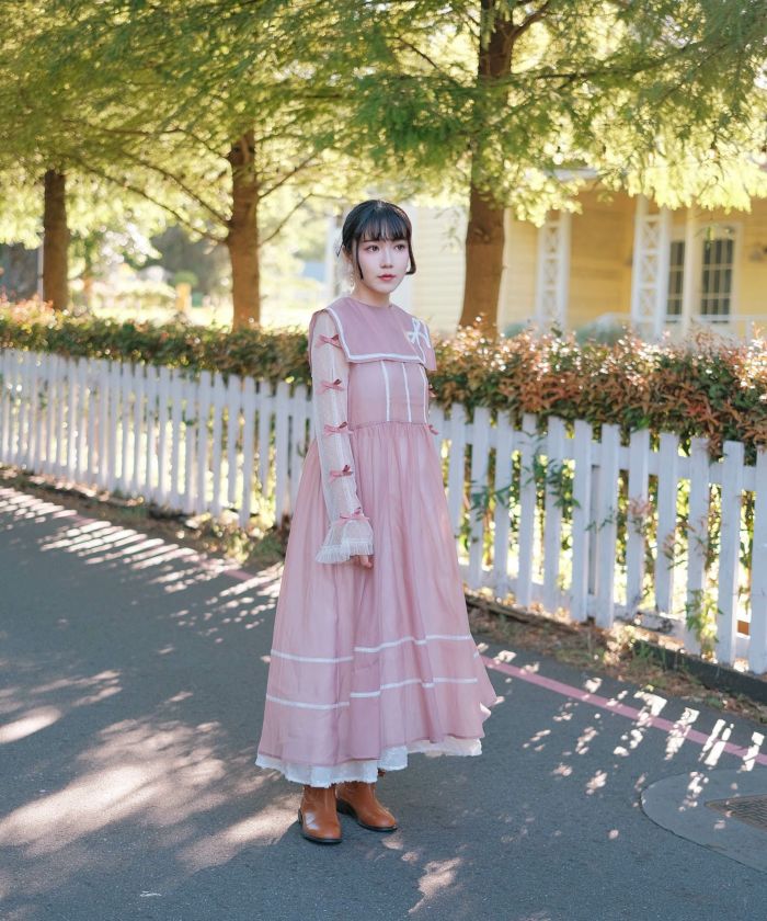 【美品】René ノースリーブ ライトピンク　ワンピース 34 美品】René ノースリーブ ライトピンク ワンピース 34
