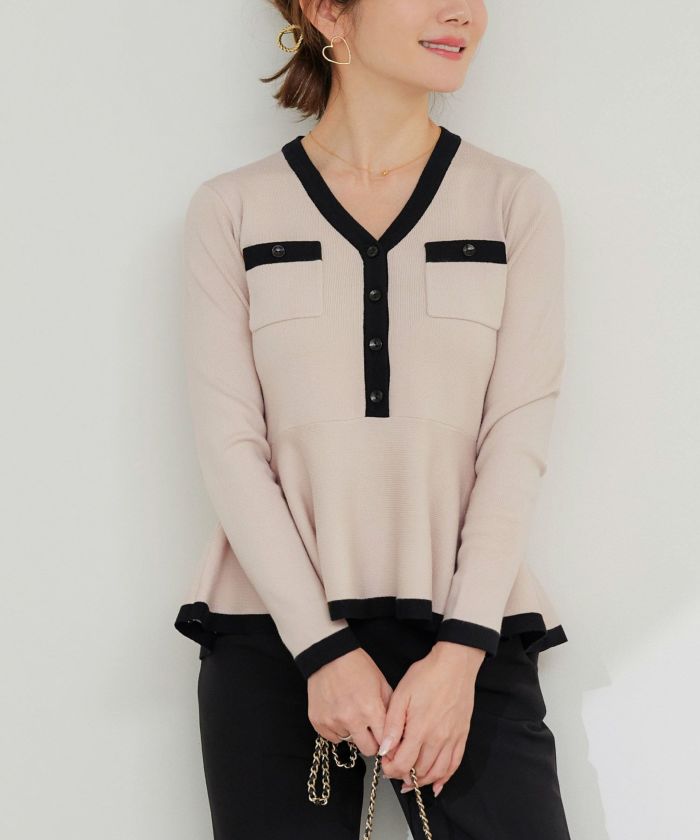 手洗い可 レディース 長袖 秋冬春 長袖 可愛い 上品 きれいめ オフィス 大人カジュアル フェミニン ジョイントスペース