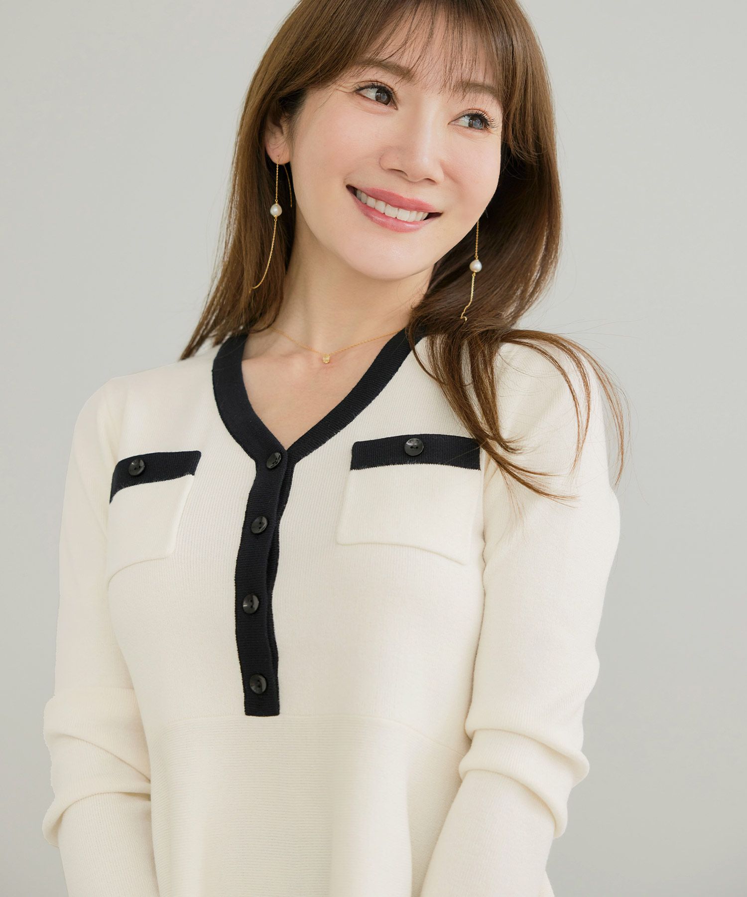 手洗い可 レディース 長袖 秋冬春 長袖 可愛い 上品 きれいめ オフィス 大人カジュアル フェミニン ジョイントスペース