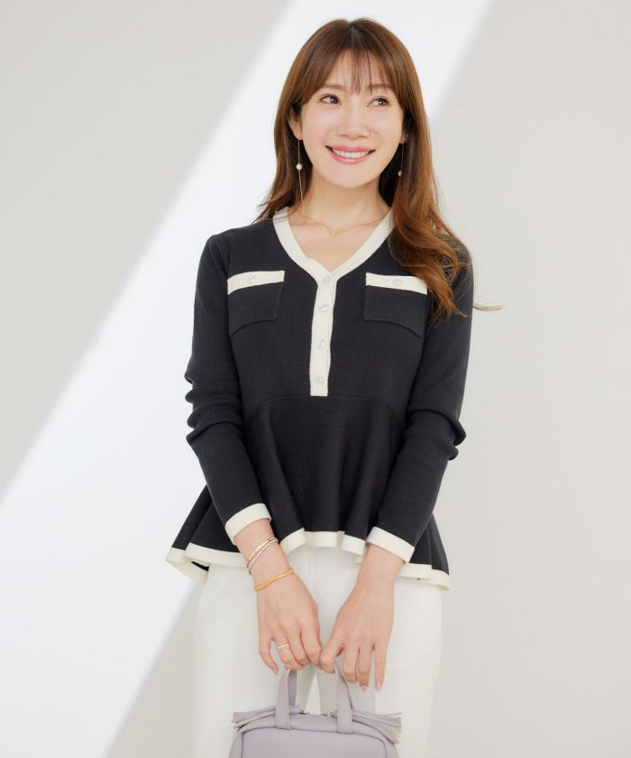 手洗い可 レディース 長袖 秋冬春 長袖 可愛い 上品 きれいめ オフィス 大人カジュアル フェミニン ジョイントスペース