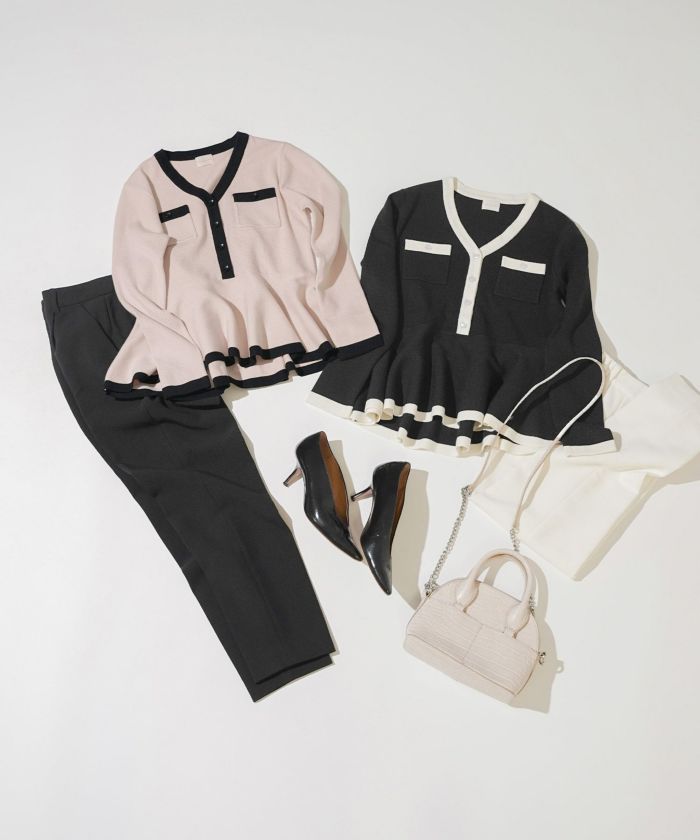 手洗い可 レディース 長袖 秋冬春 長袖 可愛い 上品 きれいめ オフィス 大人カジュアル フェミニン ジョイントスペース