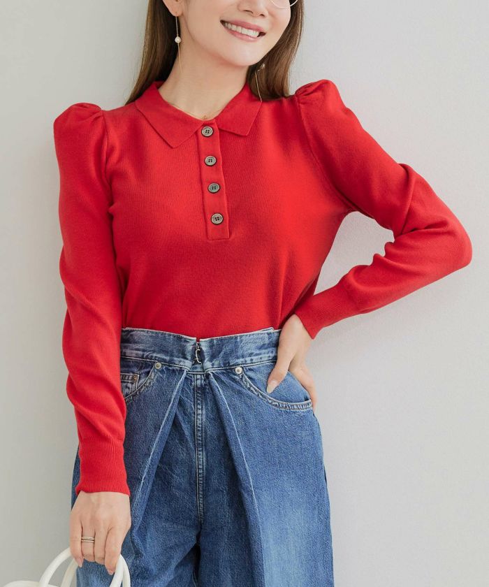 手洗い可 レディース 長袖 秋冬春 長袖 可愛い 上品 きれいめ オフィス 色 フェミニン ジョイントスペース