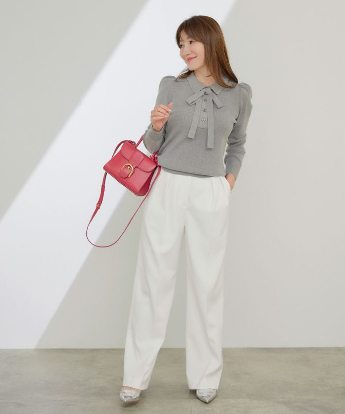 手洗い可 レディース 長袖 秋冬春 長袖 可愛い 上品 きれいめ オフィス 色 フェミニン ジョイントスペース