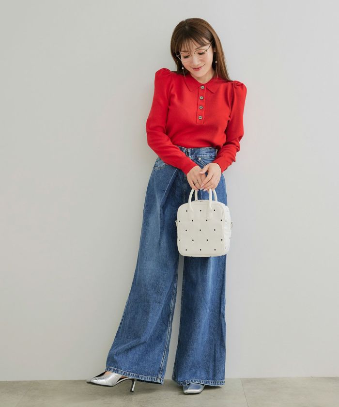 手洗い可 レディース 長袖 秋冬春 長袖 可愛い 上品 きれいめ オフィス 色 フェミニン ジョイントスペース