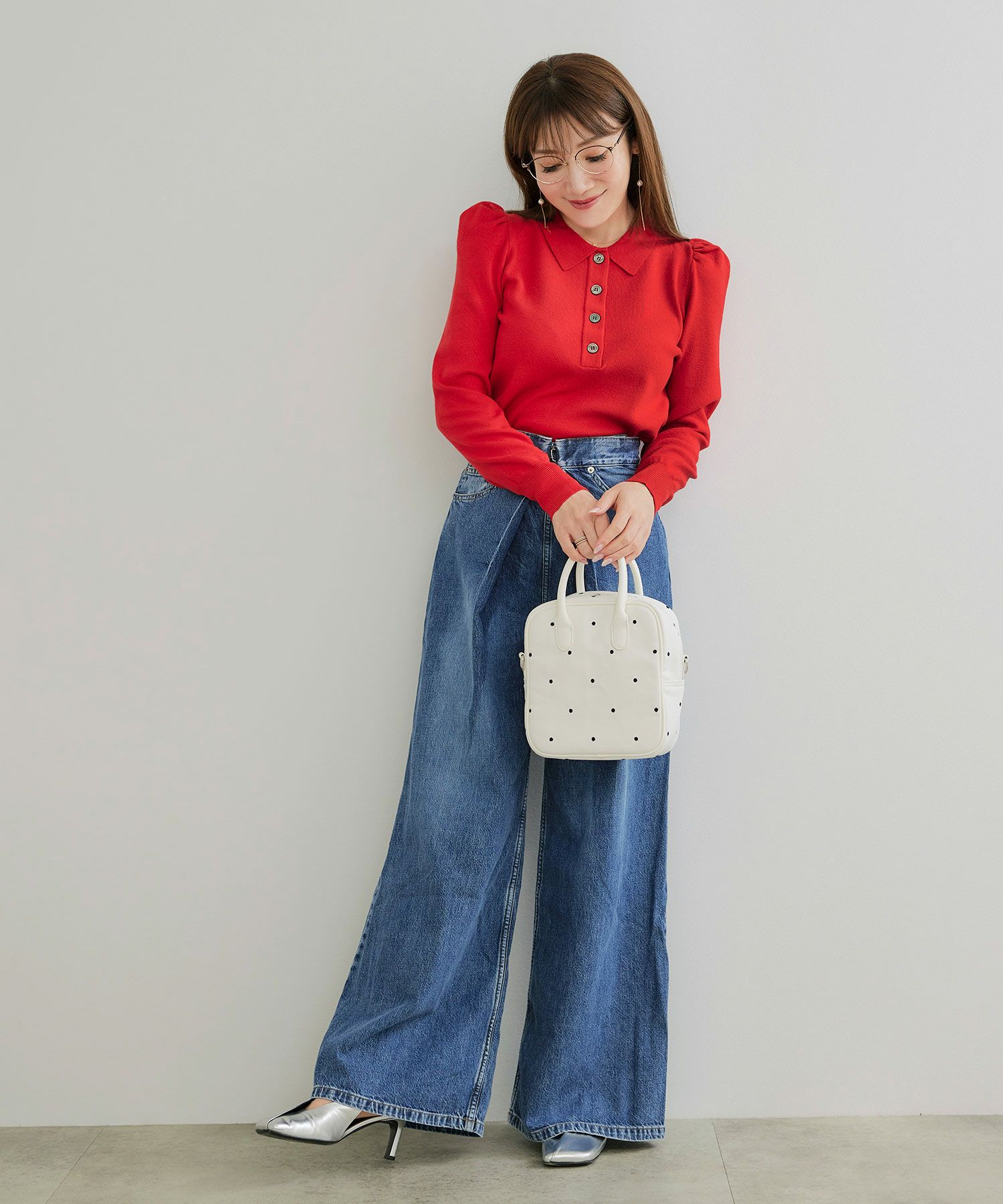 手洗い可 レディース 長袖 秋冬春 長袖 可愛い 上品 きれいめ オフィス 色 フェミニン ジョイントスペース