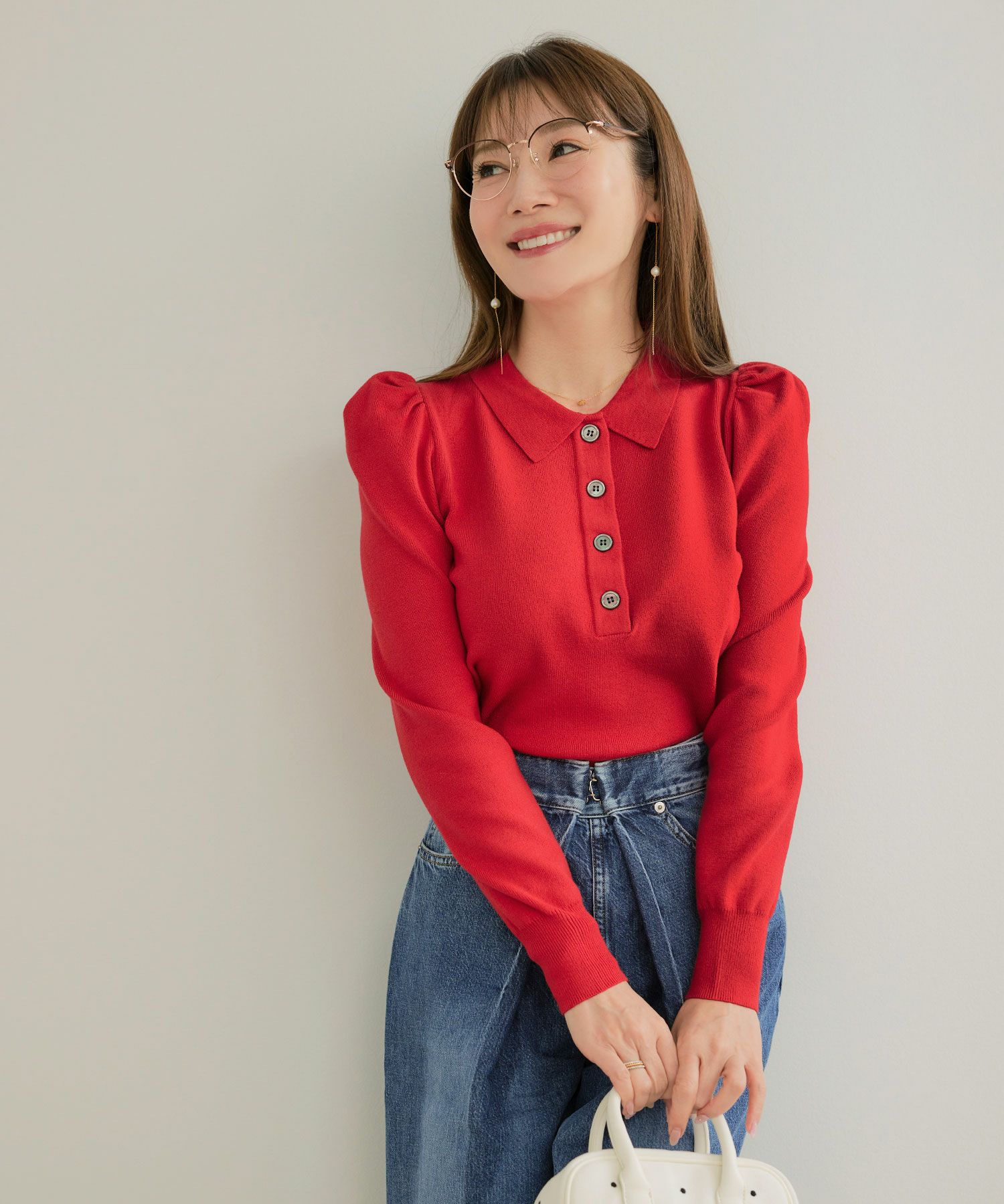 手洗い可 レディース 長袖 秋冬春 長袖 可愛い 上品 きれいめ オフィス 色 フェミニン ジョイントスペース