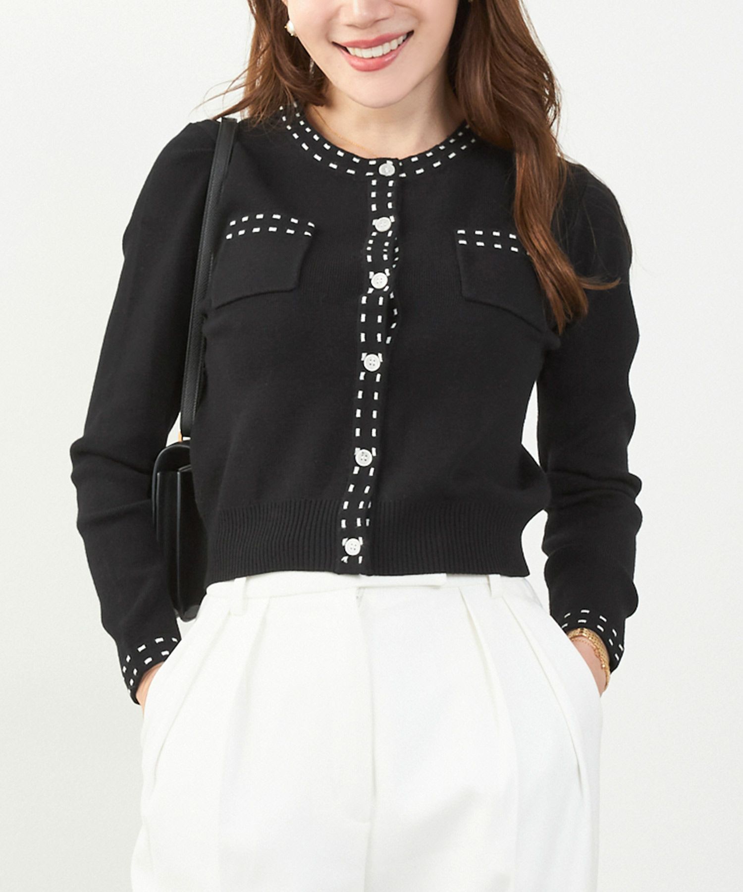 手洗い可 レディース 長袖 秋冬春 長袖 可愛い 上品 きれいめ オフィス 色 フェミニン ジョイントスペース