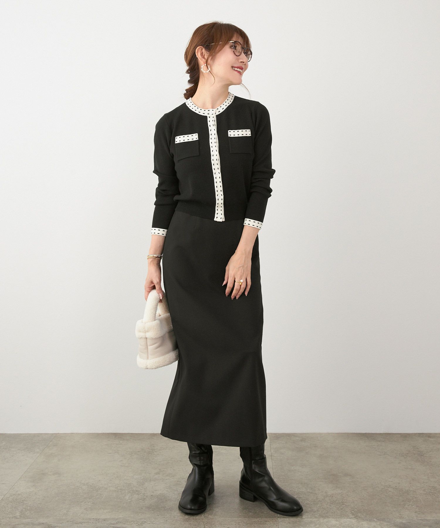 手洗い可 レディース 長袖 秋冬春 長袖 可愛い 上品 きれいめ オフィス 色 フェミニン ジョイントスペース