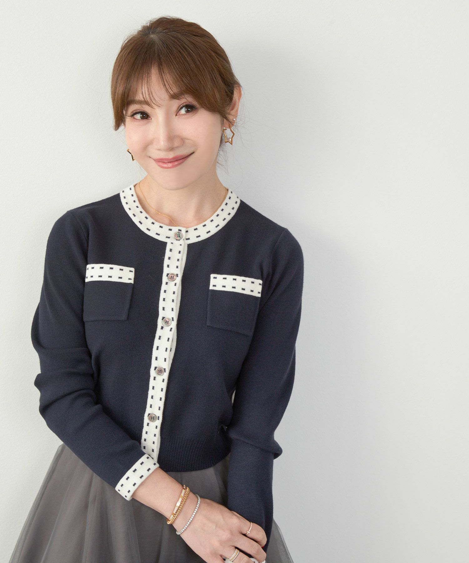 手洗い可 レディース 長袖 秋冬春 長袖 可愛い 上品 きれいめ オフィス 色 フェミニン ジョイントスペース