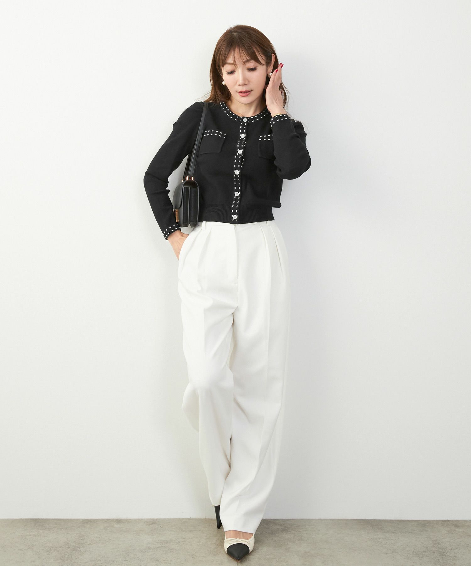 手洗い可 レディース 長袖 秋冬春 長袖 可愛い 上品 きれいめ オフィス 色 フェミニン ジョイントスペース