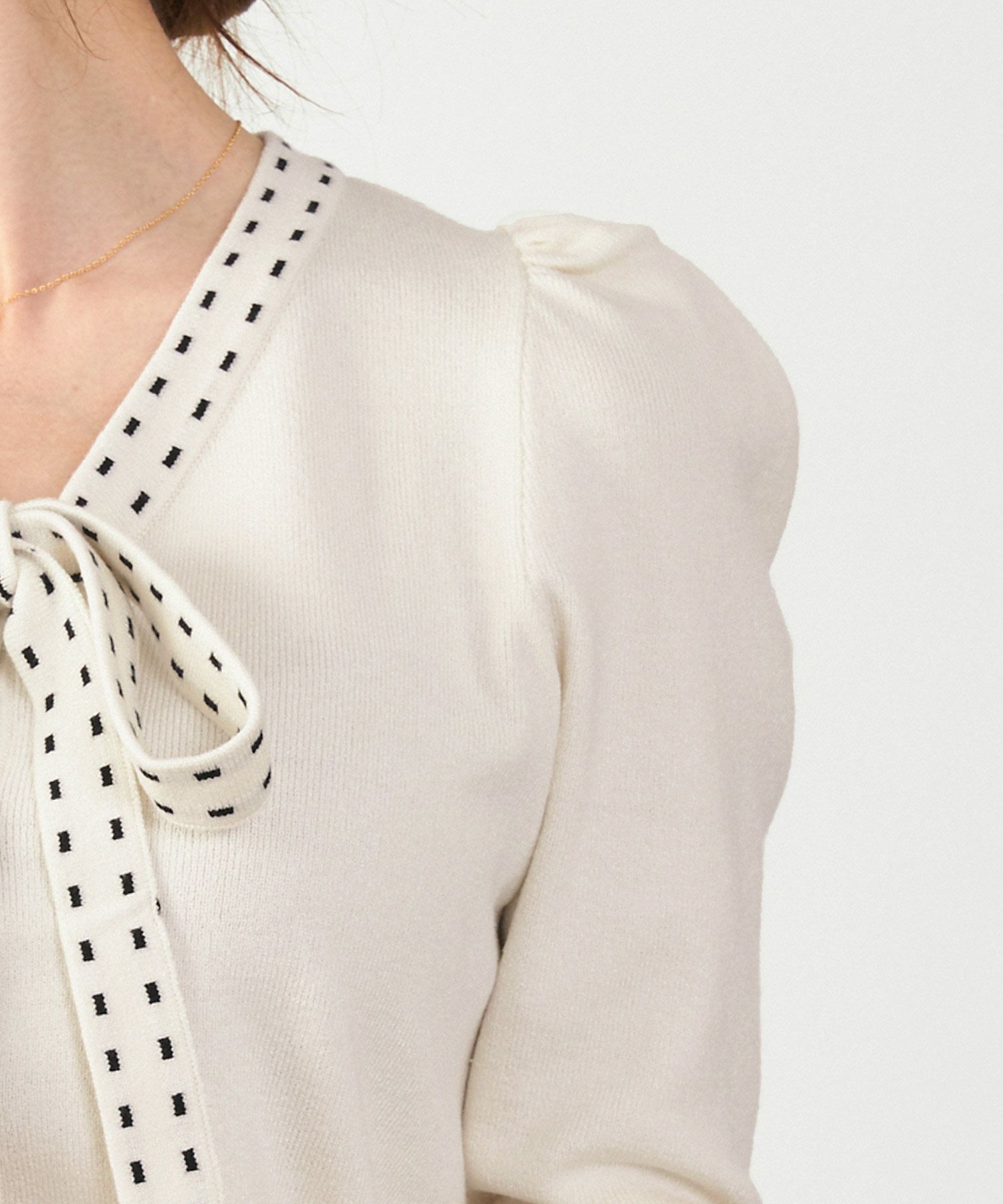 手洗い可 レディース 長袖 秋冬春 長袖 可愛い 上品 きれいめ オフィス ボウタイ フェミニン ジョイントスペース