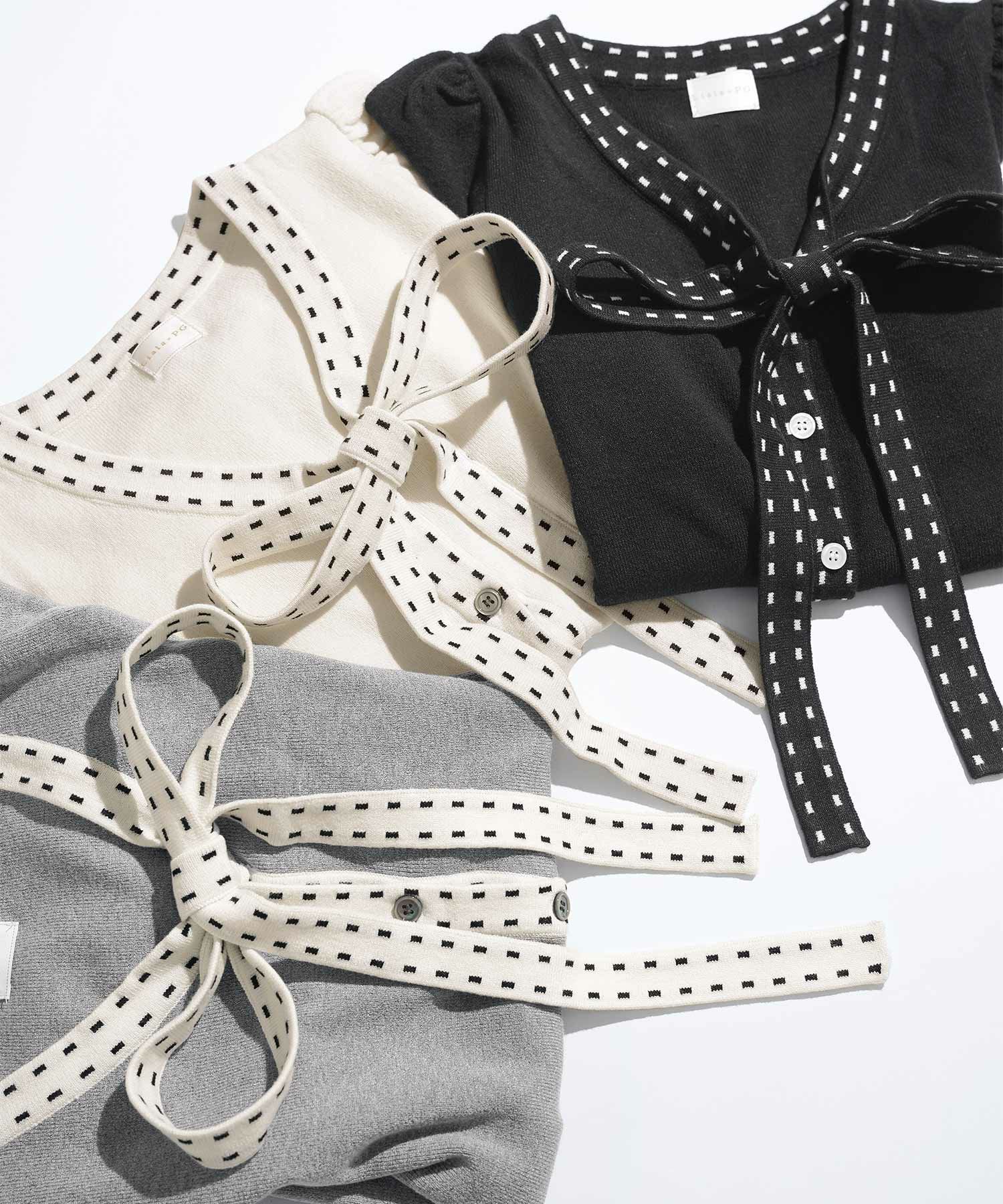 手洗い可 レディース 長袖 秋冬春 長袖 可愛い 上品 きれいめ オフィス ボウタイ フェミニン ジョイントスペース