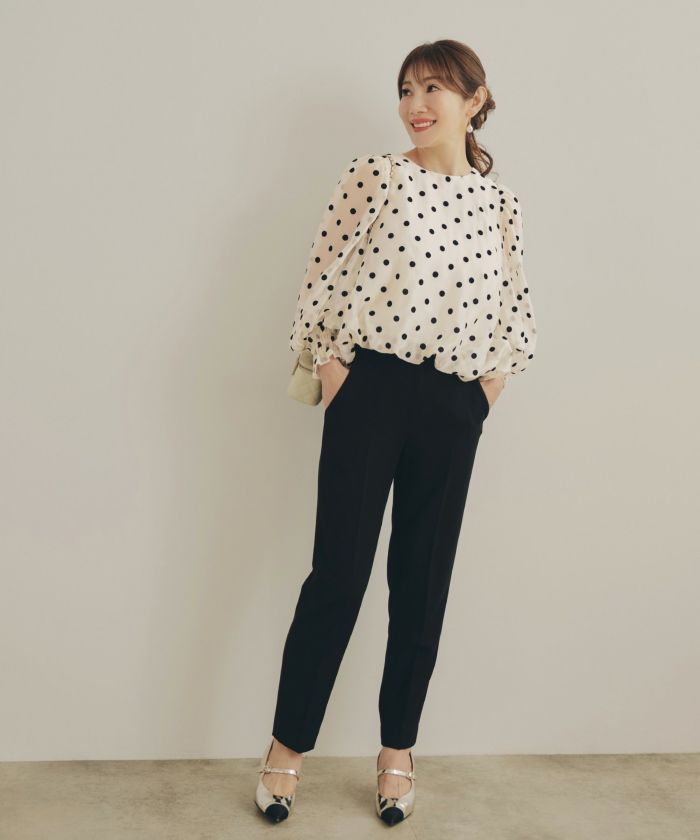 新色追加 手洗い可 長袖 大人カジュアル オフィス きれいめ フェニミン シアー オールシーズン 柄 ジョイントスペース