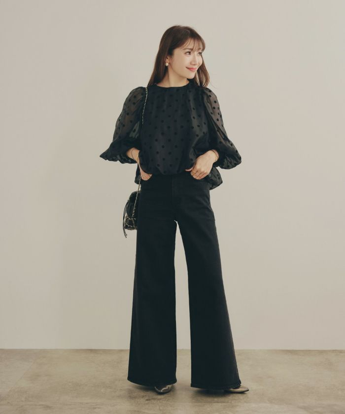 新色追加 手洗い可 長袖 大人カジュアル オフィス きれいめ フェニミン シアー オールシーズン 柄 ジョイントスペース