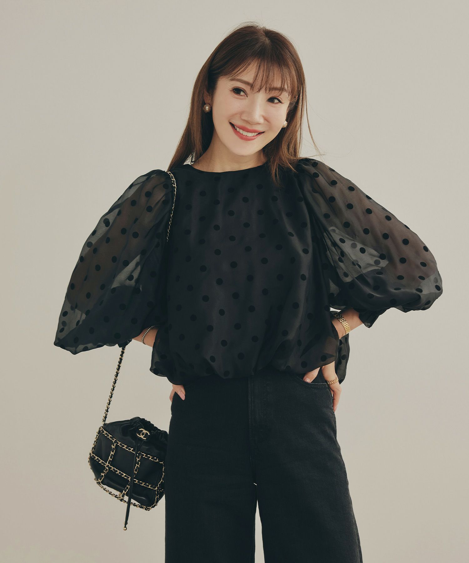 新色追加 手洗い可 長袖 大人カジュアル オフィス きれいめ フェニミン シアー オールシーズン 柄 ジョイントスペース