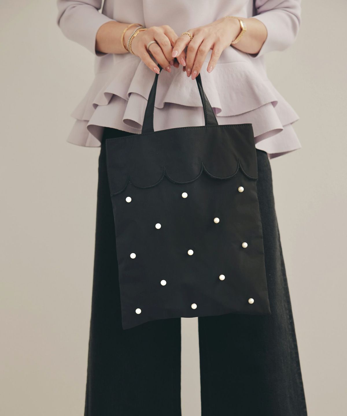 サブバッグ 華やか 上品 きれいめ 可愛い オケージョン オフィス 通勤 撥水 軽い 小さめ ジョイントスペース