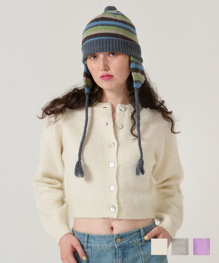 ウール/起毛/カーディガン