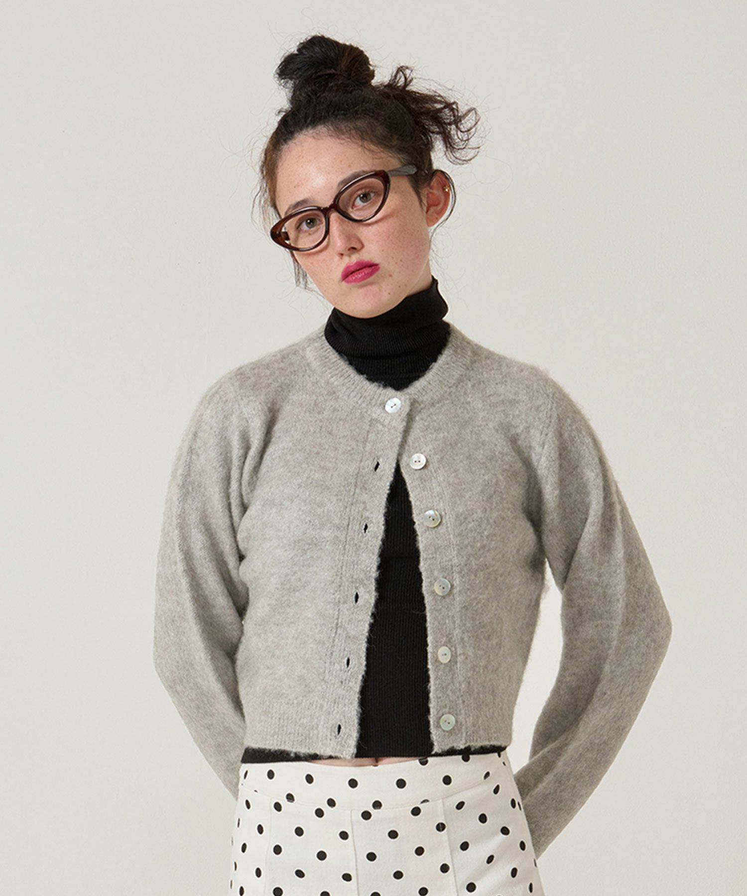 ウール/起毛/カーディガン