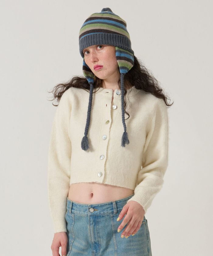 ウール/起毛/カーディガン