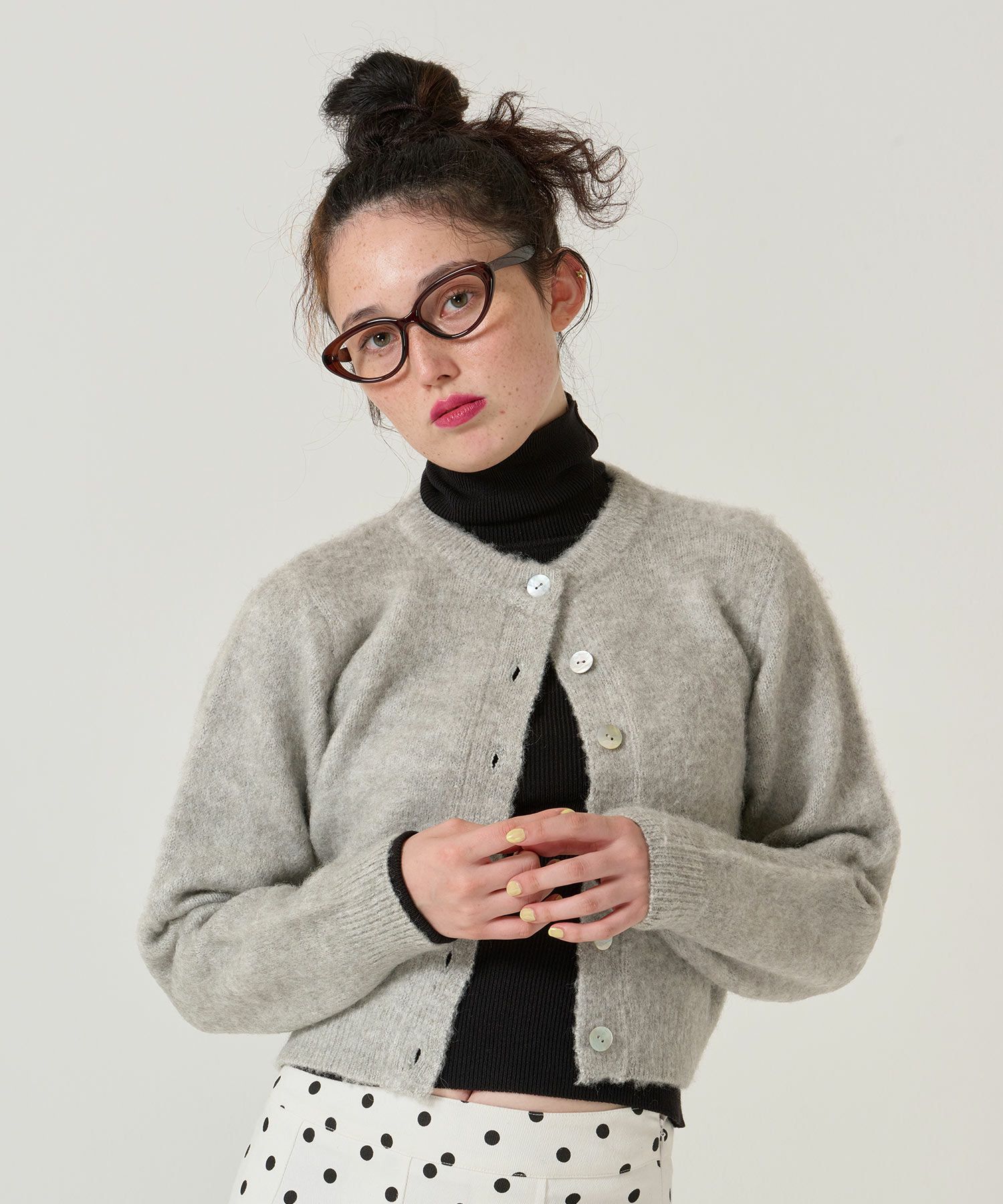 ウール/起毛/カーディガン