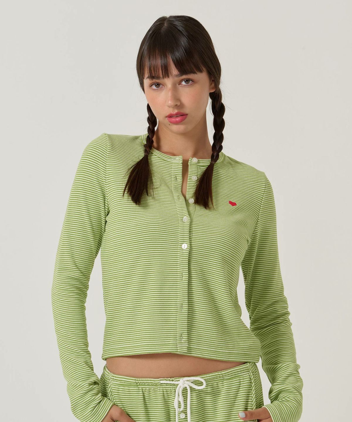 ボーダー/カーディガン/ハート