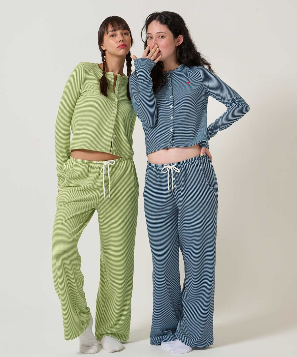 ボーダー/カーディガン/ハート