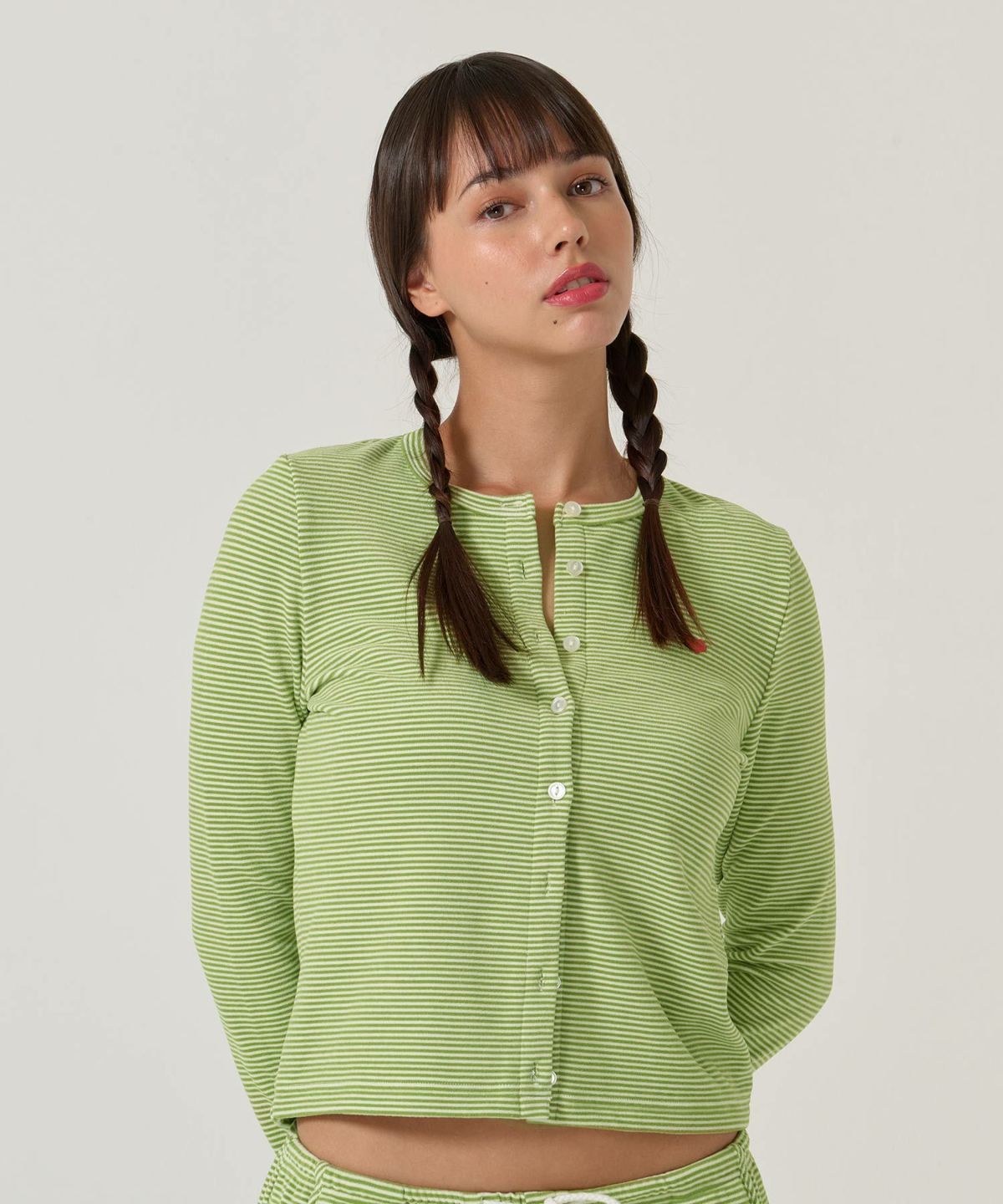 ボーダー/カーディガン/ハート