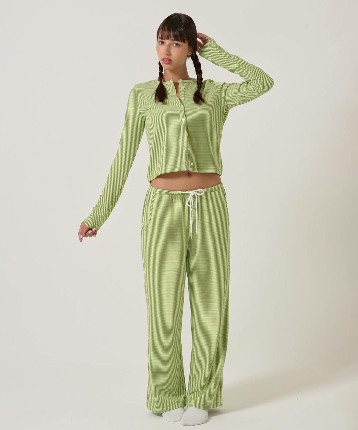 ボーダー/カーディガン/ハート