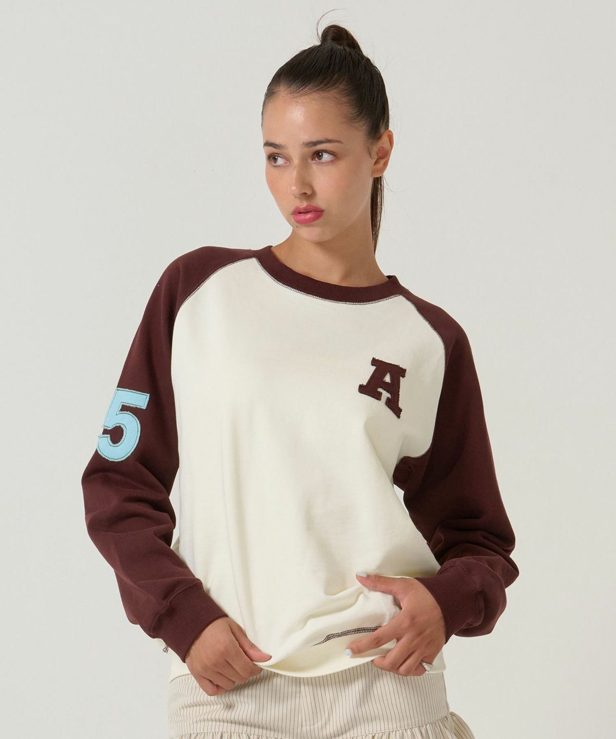 バイカラー ラグラン スウェット TINA：JOJUN 全2色｜tnj541-1151【2】