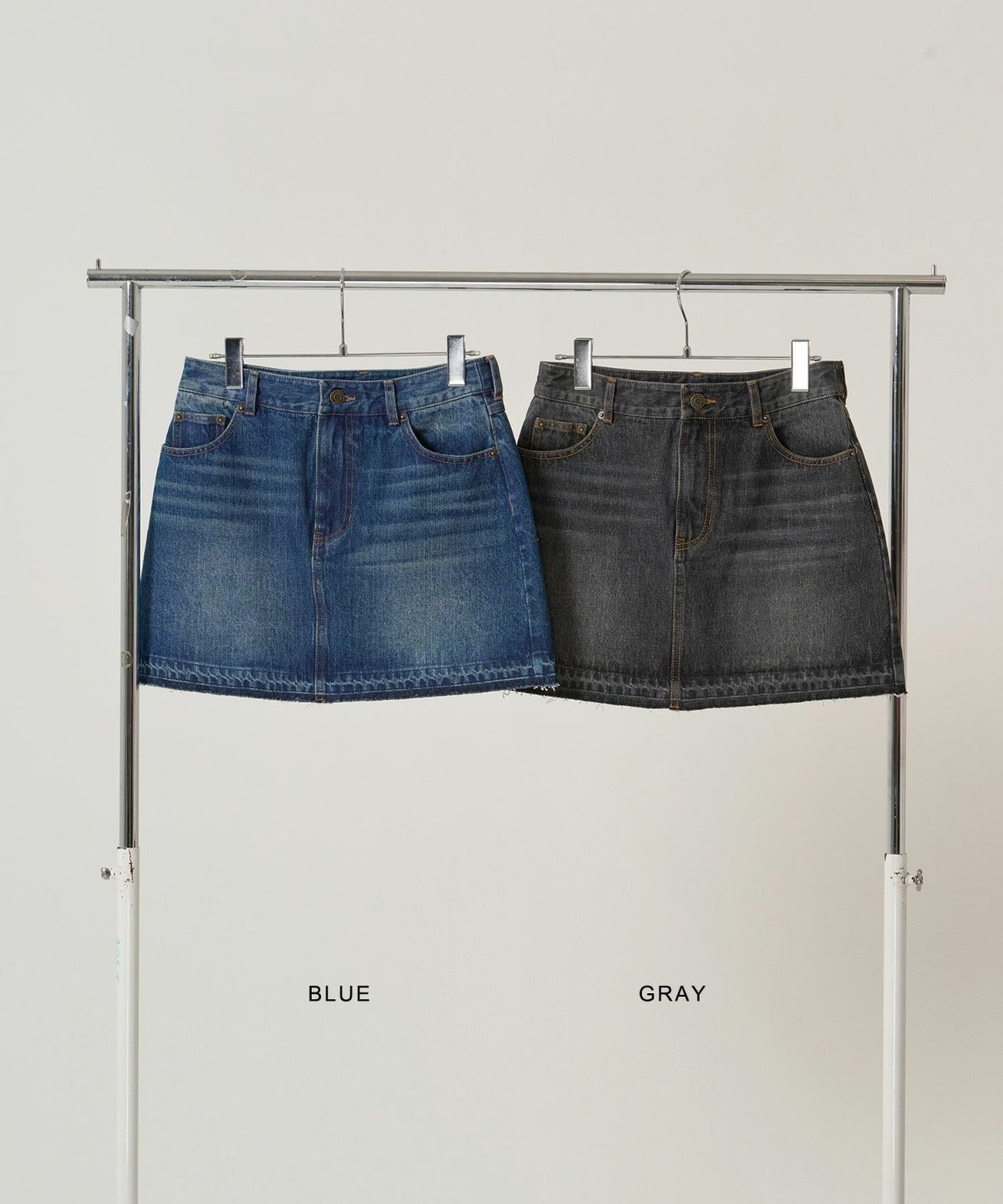 パッチワーク/デニム/ミニスカート