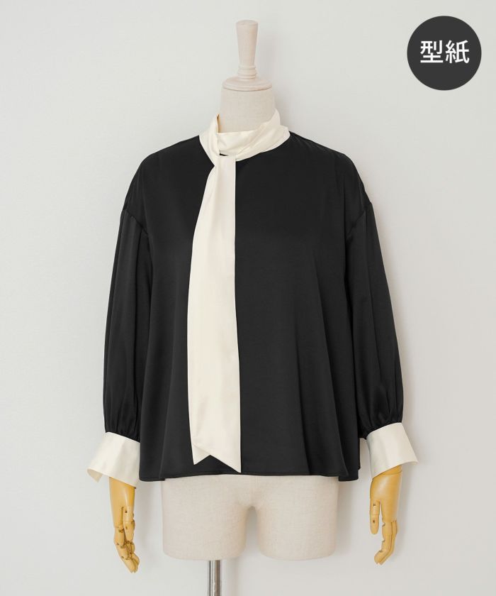 型紙 ボウタイ ブラウス Joint Space 全1色｜jsc949-0147【1】