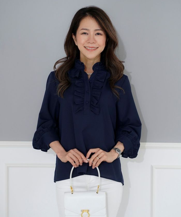 パターン ブラウス レディース 上品 きれいめ オケージョン シンプル エレガント フリー ジョイントスペース