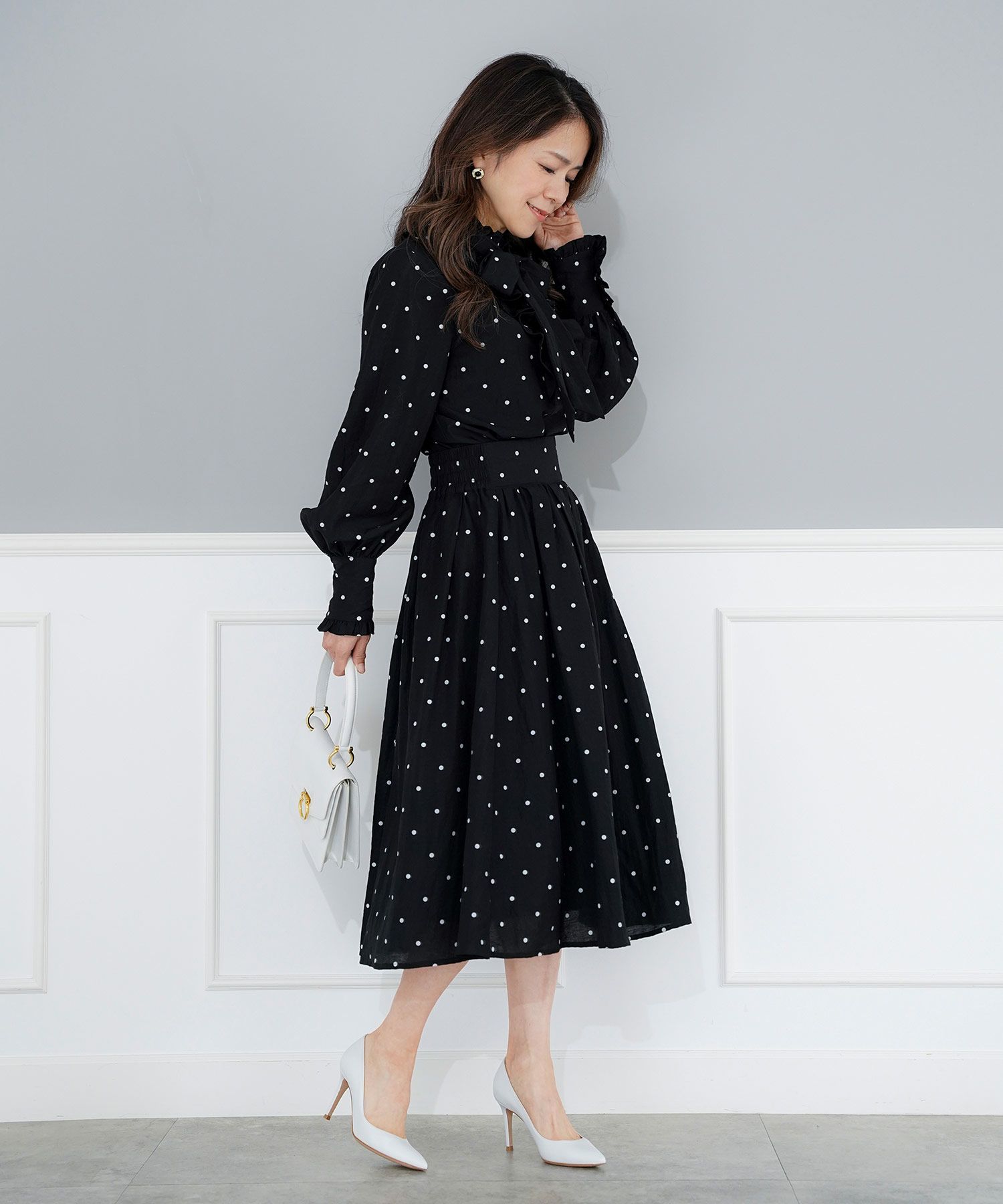 パターン ボトムス レディース 上品 きれいめ オケージョン シンプル エレガント M L LL ジョイントスペース