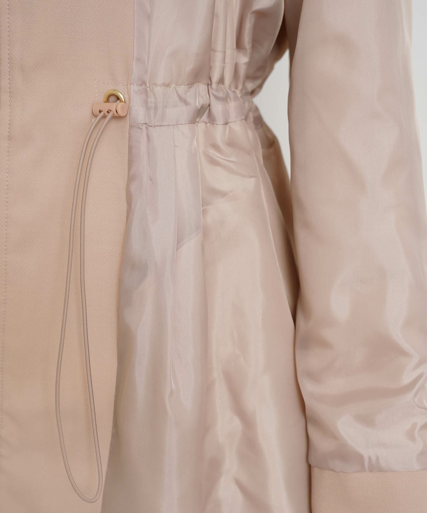 マウンテンパーカー スカラップ デザイン アウター 大人フェミニン 春 秋 きれいめ カジュアル フード付き  通勤  アウター 通学 デイリー オフィスカジュアル レディース ロング丈 アイボリー ピンクベージュ ネイビー