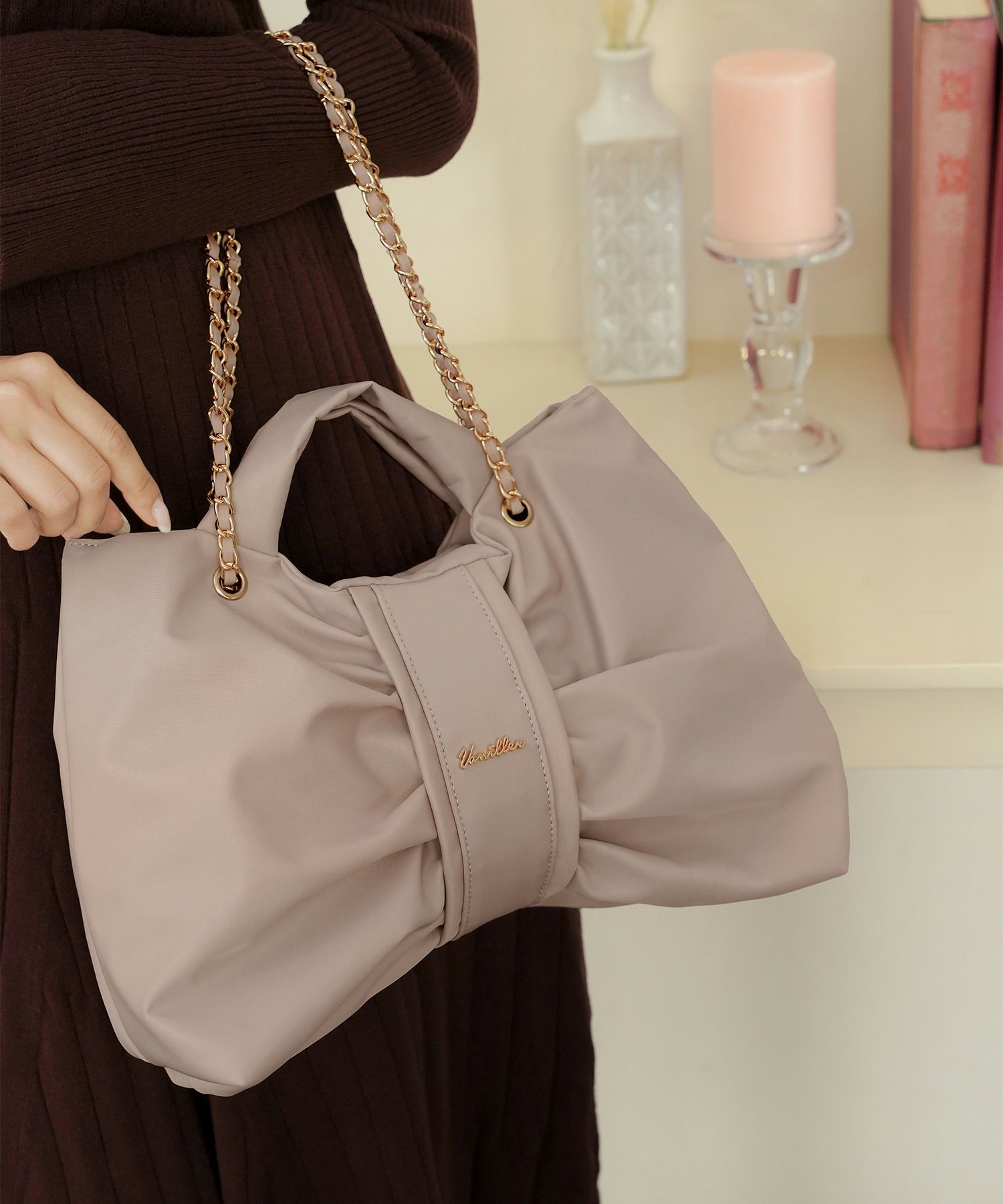 リボン バッグ ハンドバッグ ショルダー 2way フェミニン 大人可愛い お呼ばれ デート パーティー レディース