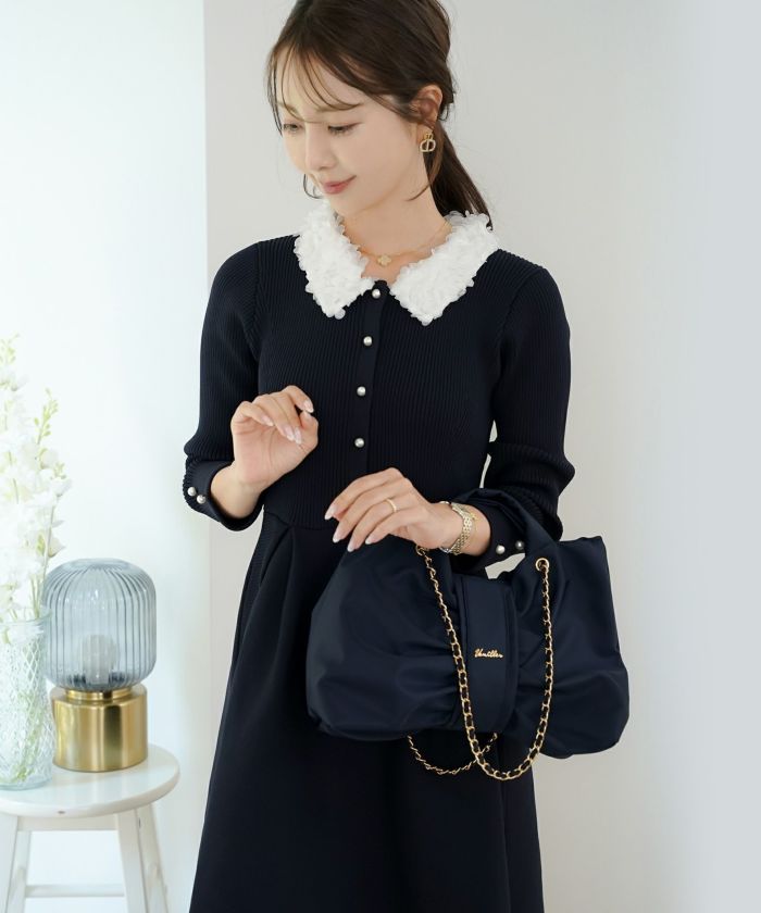 Winter-SALE 2WAY リボン型 バッグ le reve vaniller 全3色｜lvn932