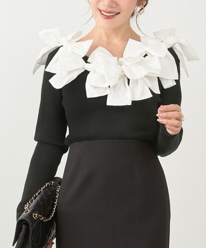 新色追加 手洗い可 レディース 長袖 秋冬春 長袖 大人可愛い 上品 きれいめ フェミニン ジョイントスペース