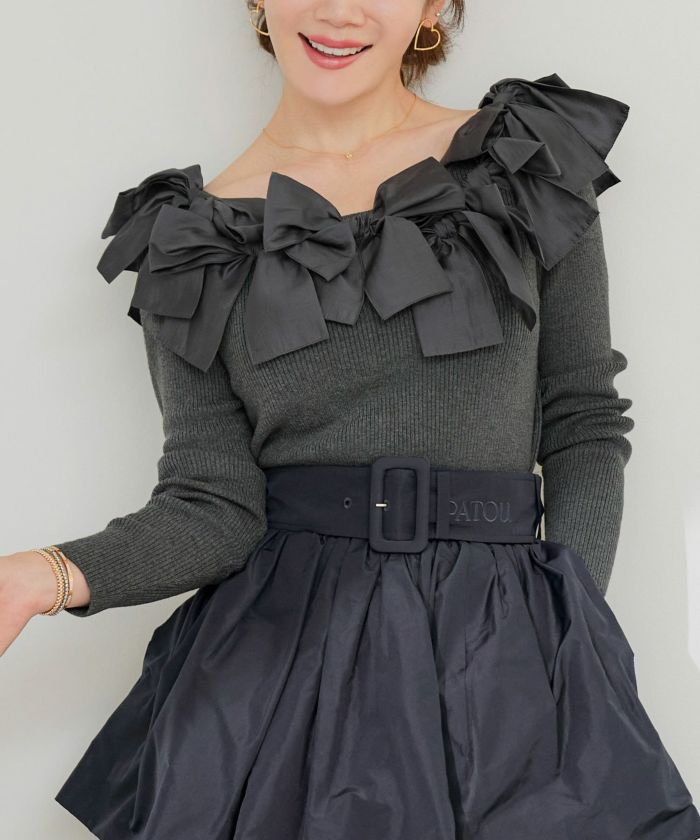 新色追加 手洗い可 レディース 長袖 秋冬春 長袖 大人可愛い 上品 きれいめ フェミニン ジョイントスペース