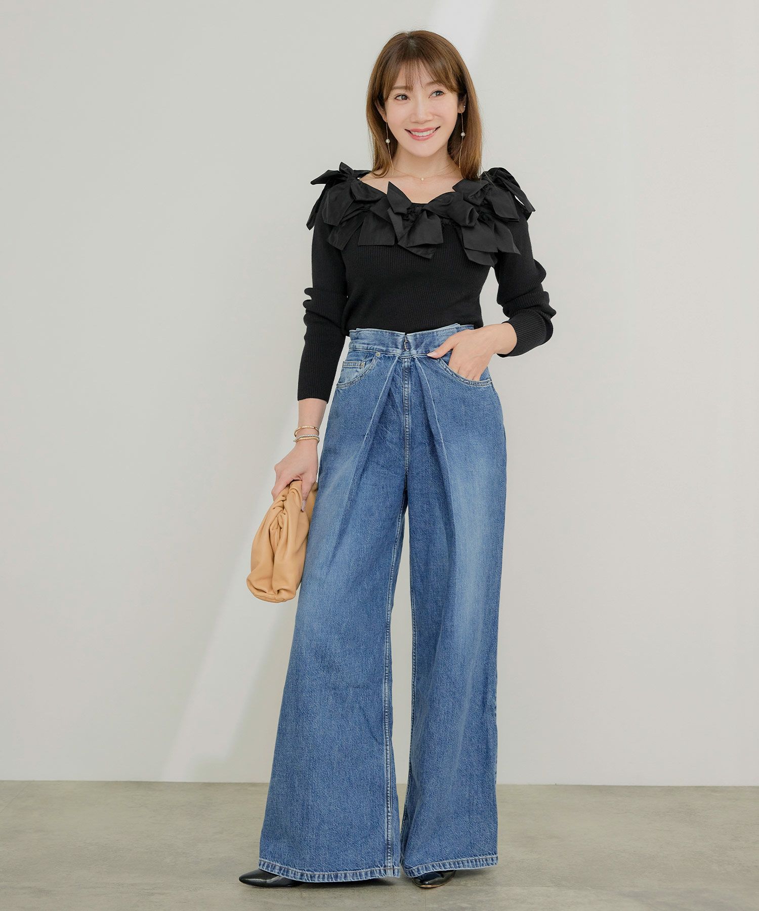 手洗い可 レディース 長袖 秋冬春 長袖 大人可愛い 上品 きれいめ フェミニン ジョイントスペース