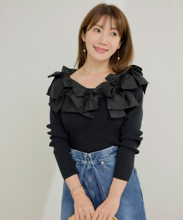 新色追加 手洗い可 レディース 長袖 秋冬春 長袖 大人可愛い 上品 きれいめ フェミニン ジョイントスペース