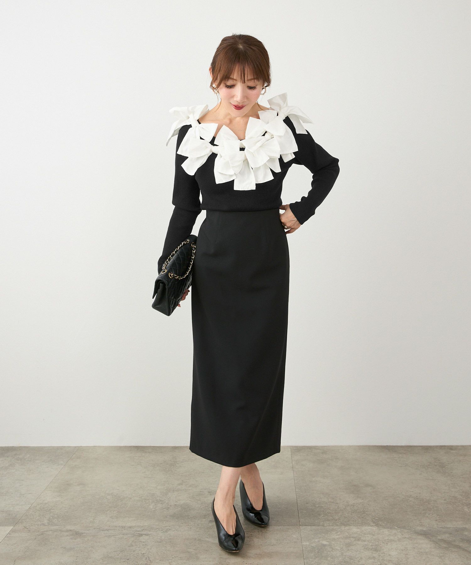 新色追加 手洗い可 レディース 長袖 秋冬春 長袖 大人可愛い 上品 きれいめ フェミニン ジョイントスペース