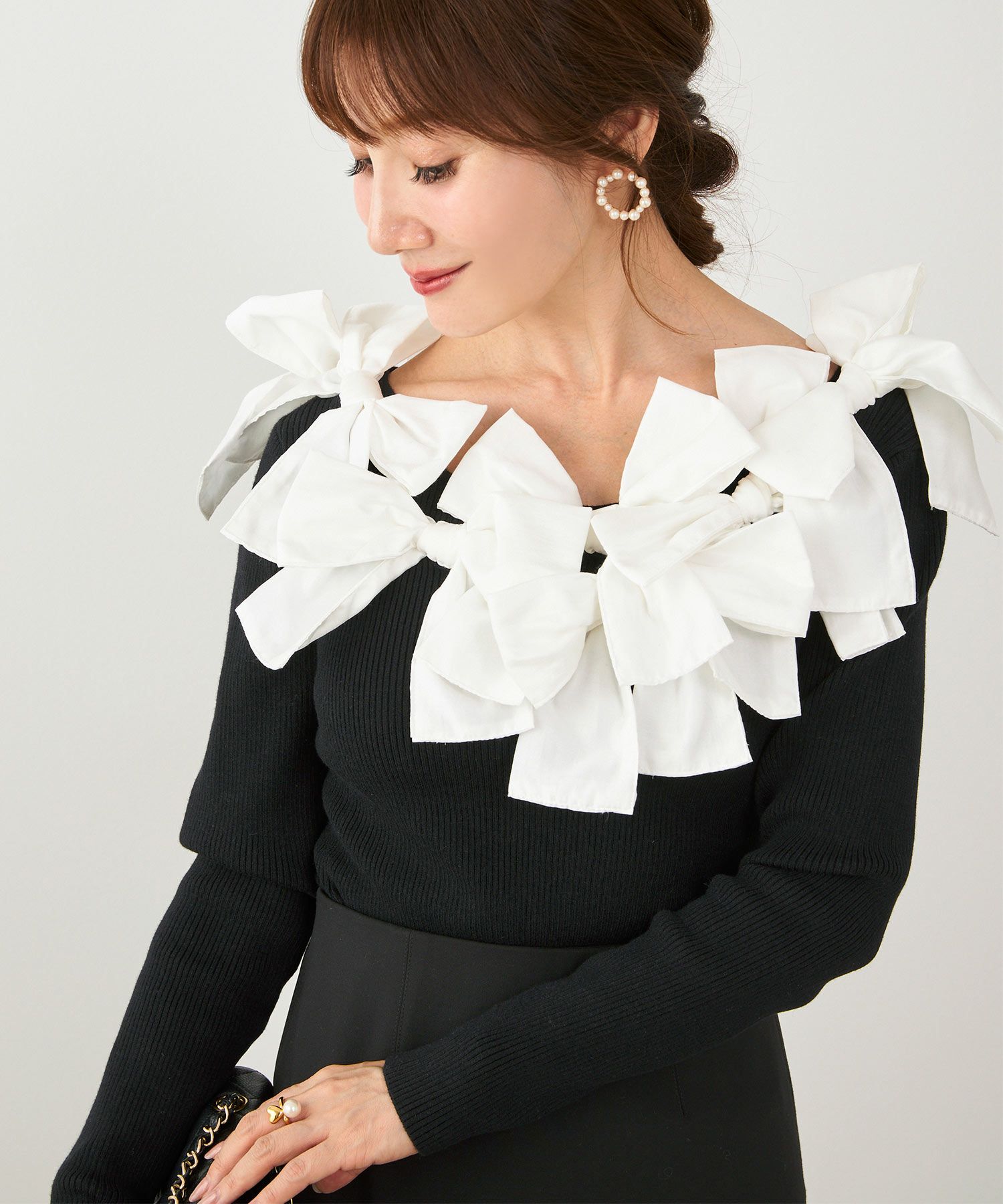 新色追加 手洗い可 レディース 長袖 秋冬春 長袖 大人可愛い 上品 きれいめ フェミニン ジョイントスペース